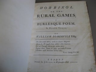 Hobbinol, or The Rural Games. A Burlesque Poem, In Blank Verse.